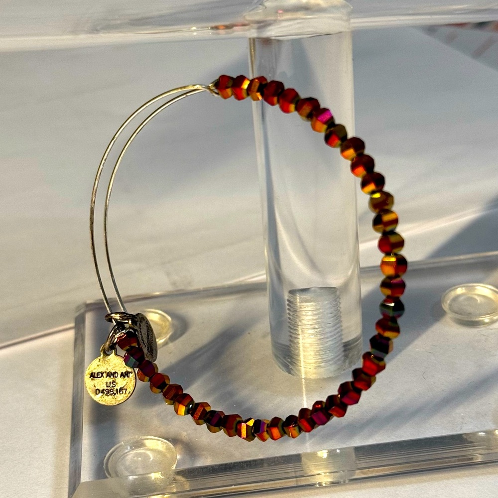 Alex and Ani Iridescent Red Bracelet